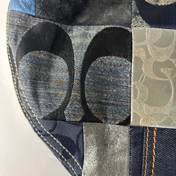 Coach 2006 Y2K Patchwork Denim Hobo Bag - Picture 3 of 8